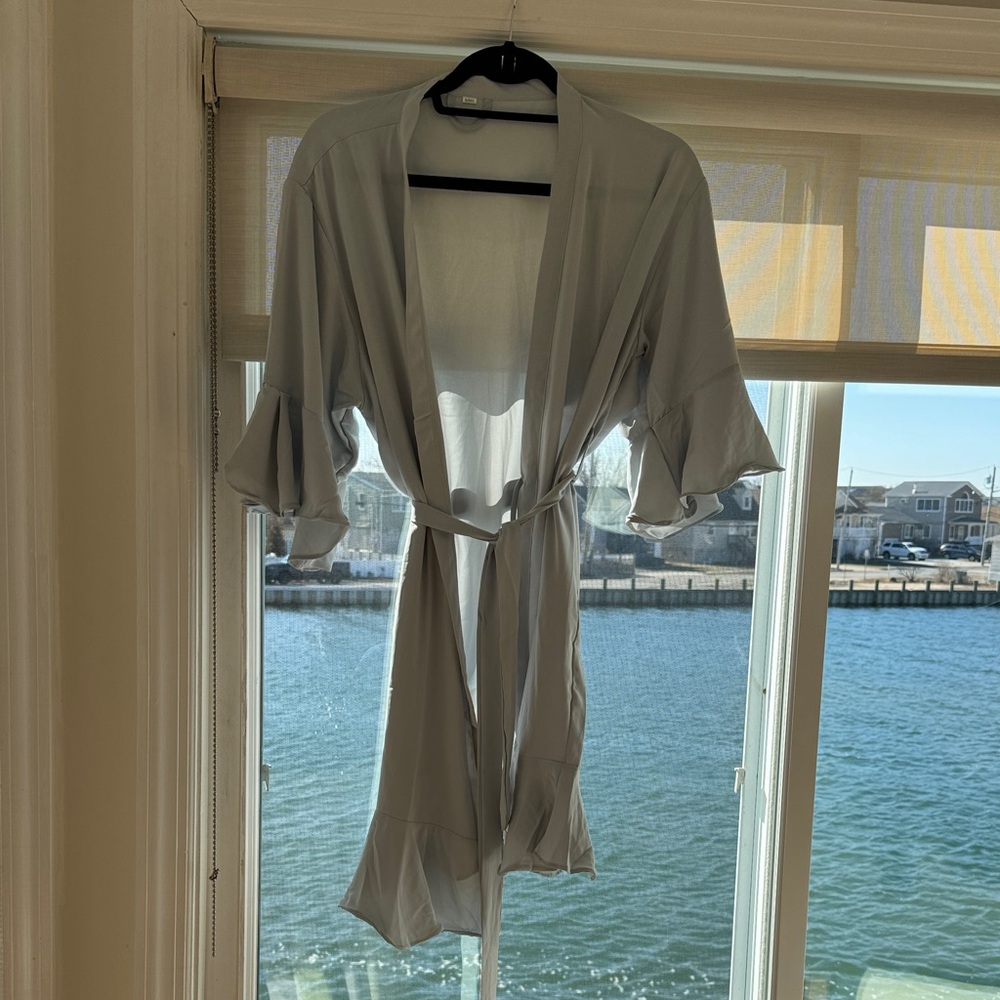 Ruffled Sleeve Robe